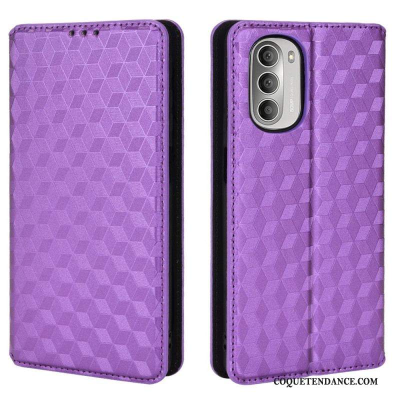 Flip Cover Moto G51 5G Effet Cuir Diamant