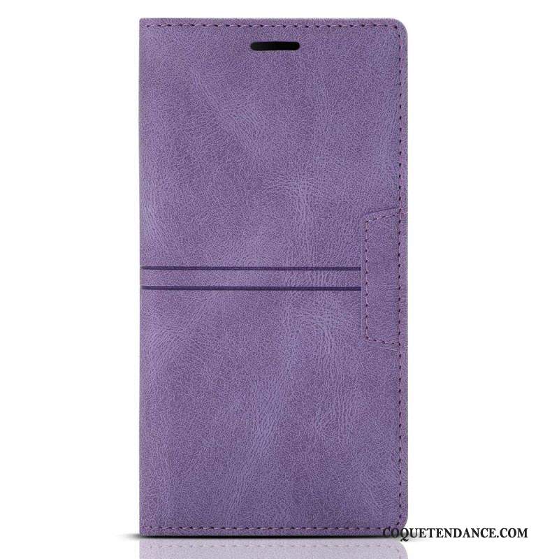 Flip Cover Samsung Galaxy A54 5G Style Cuir Couture