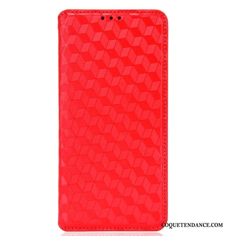 Flip Cover Samsung Galaxy S22 Plus 5G Effet Cuir Diamant