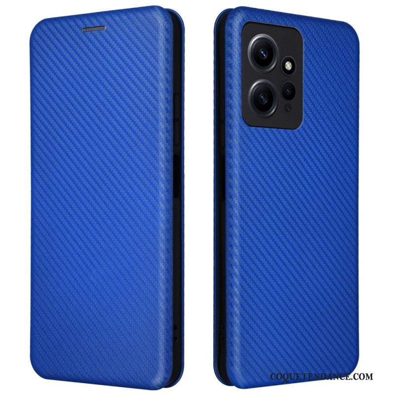 Flip Cover Xiaomi Redmi Note 12 4G Fibre Carbone