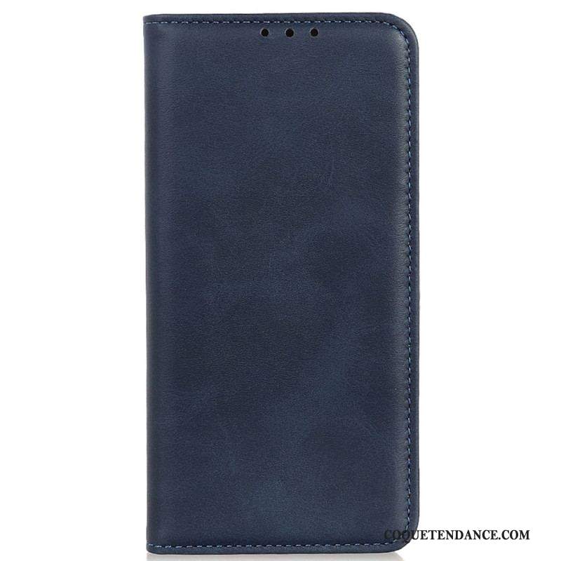 Flip Cover iPhone 14 Pro Cuir Fendu Classique