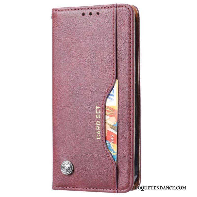 Flip Cover iPhone 14 Simili Cuir Porte-Cartes