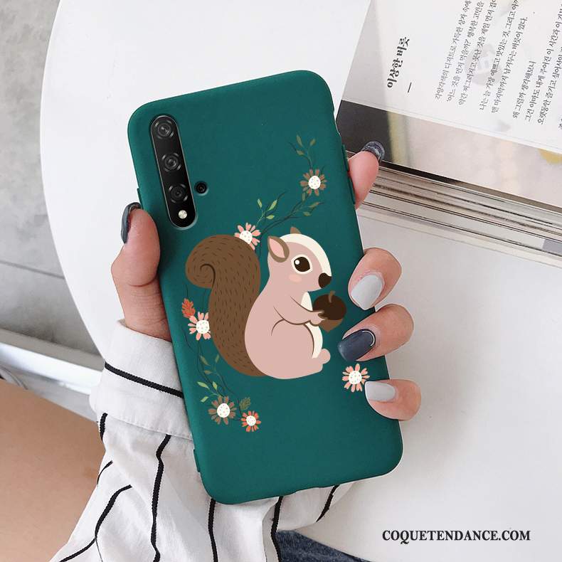 Honor 20 Coque Personnalité Vert Foncé Incassable Tendance Charmant