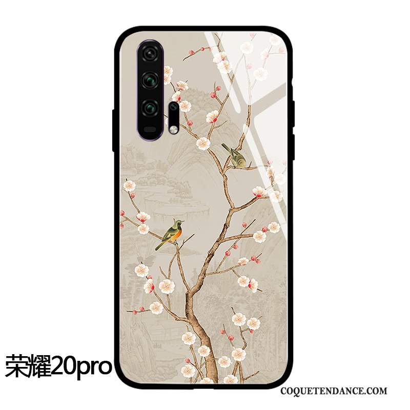 Honor 20 Pro Coque Fluide Doux Marque De Tendance Gris Incassable Tout Compris