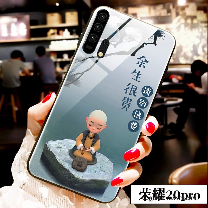 Honor 20 Pro Coque Étui Bleu Clair Charmant Dessin Animé Net Rouge