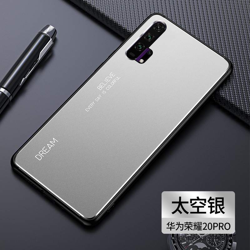 Honor 20 Pro Coque Étui Métal Personnalité Gris Tendance