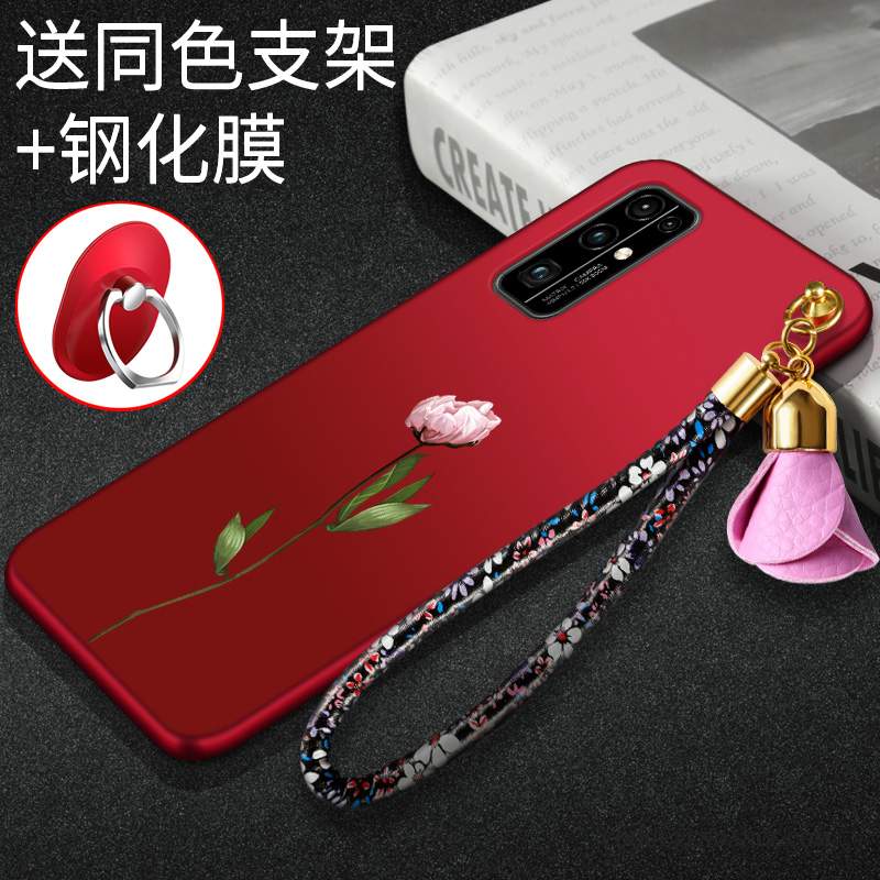 Honor 30 Coque Protection Fluide Doux De Téléphone Rouge