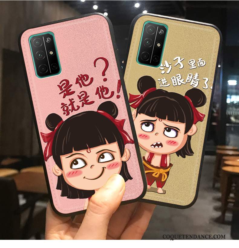 Honor 30s Coque Cuir Dessin Animé Protection Étui Rose