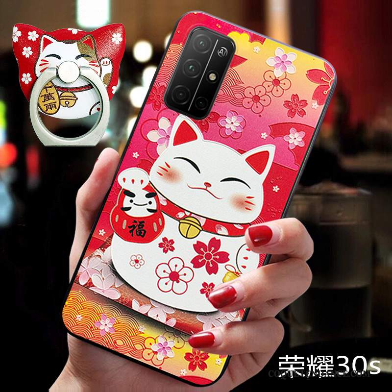 Honor 30s Coque Marque De Tendance Rouge Créatif Amoureux Dessin Animé