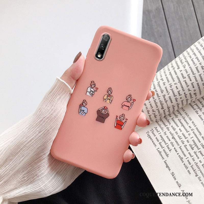 Honor 9x Coque Protection Étui Rose Silicone