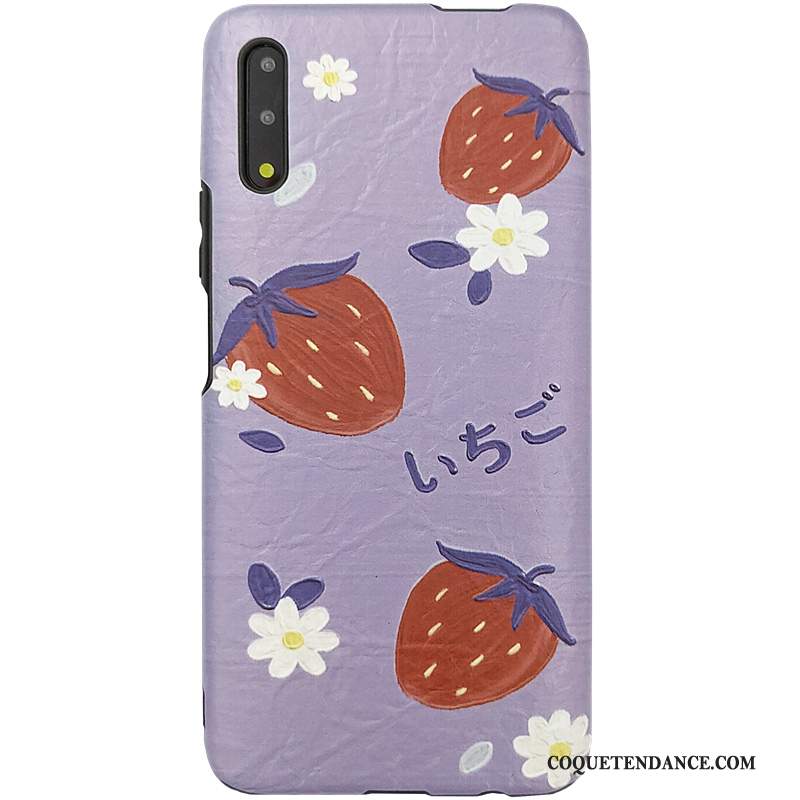 Honor 9x Coque Silicone Fraise Violet Frais Bovins