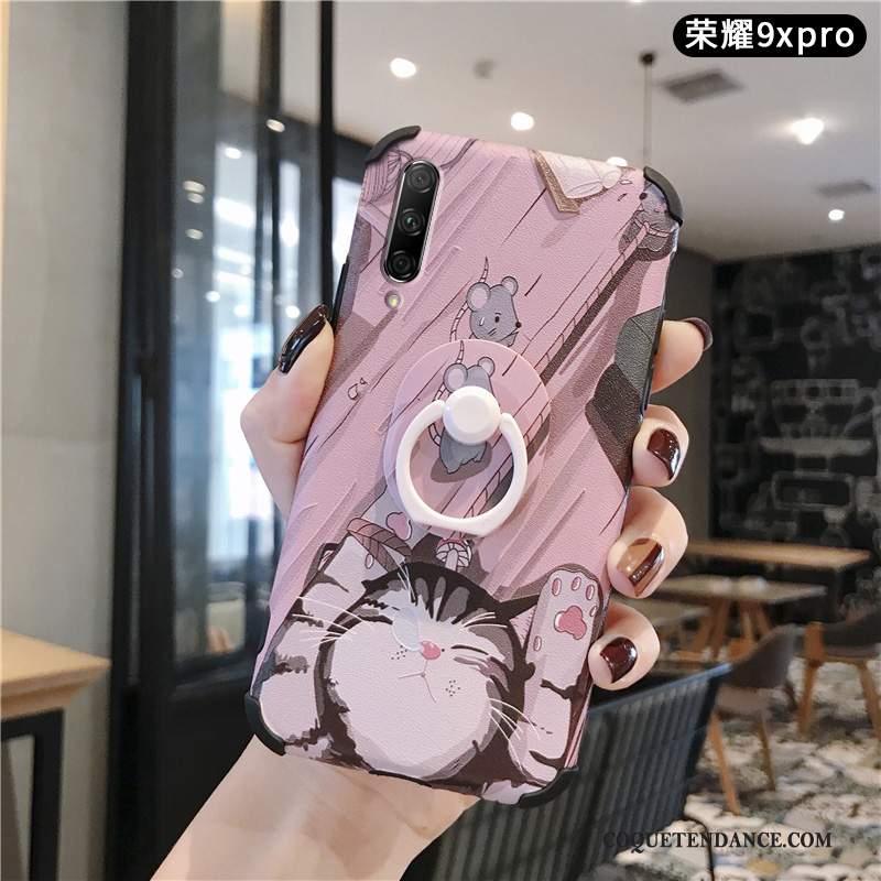 Honor 9x Pro Coque Chat Dessin Animé Tout Compris Personnalité Étui