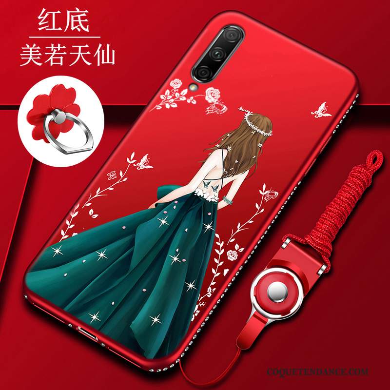 Honor 9x Pro Coque Net Rouge Mince Silicone Incassable