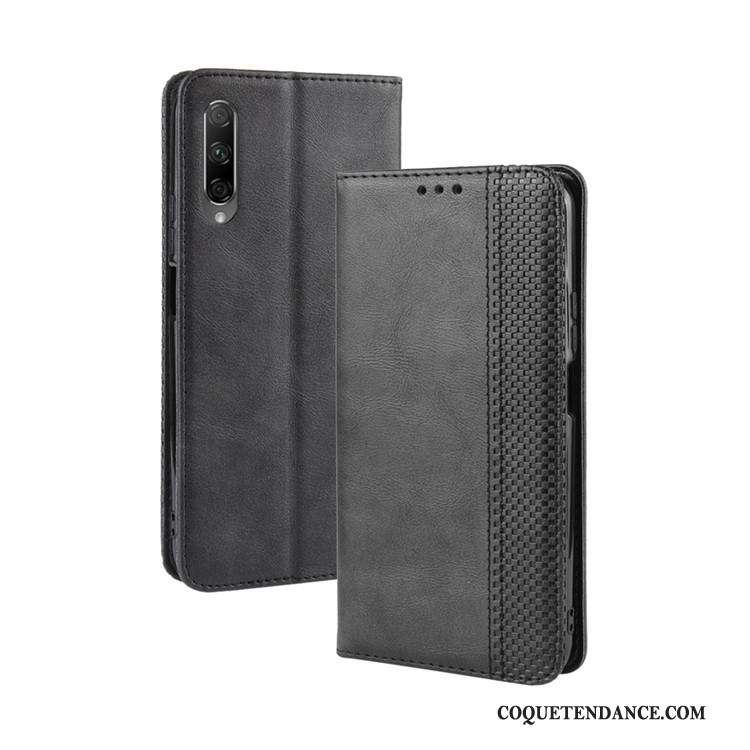 Honor 9x Pro Coque Portefeuille Protection Étui En Cuir Housse Noir