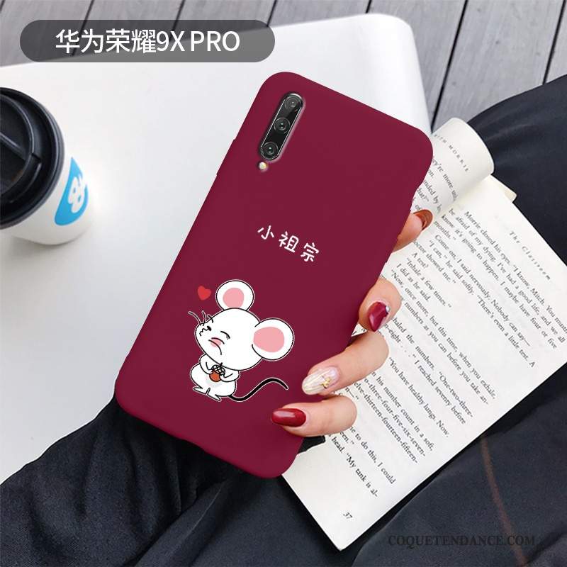 Honor 9x Pro Coque Étui Créatif Tout Compris Silicone Rouge