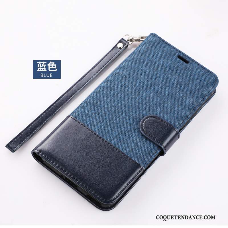 Honor View30 Coque Incassable Bleu Étui En Cuir Carte Tout Compris