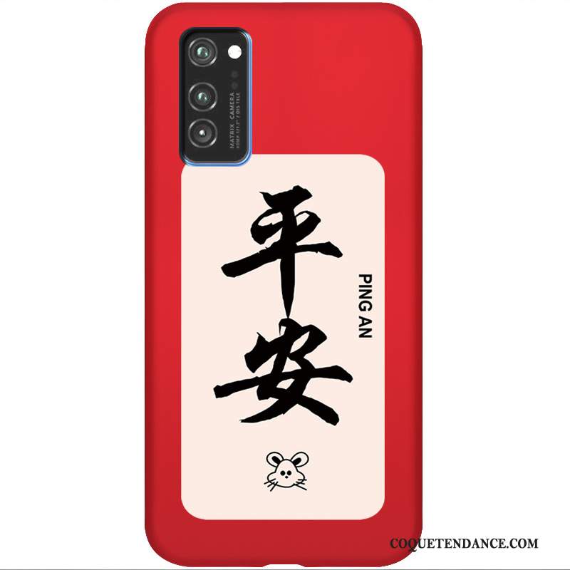 Honor View30 Coque Tout Compris Étui Net Rouge Nouveau