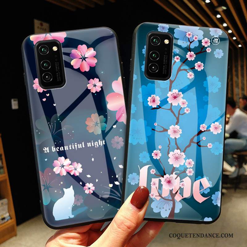 Honor View30 Pro Coque Sakura De Téléphone Verre Incassable Étui