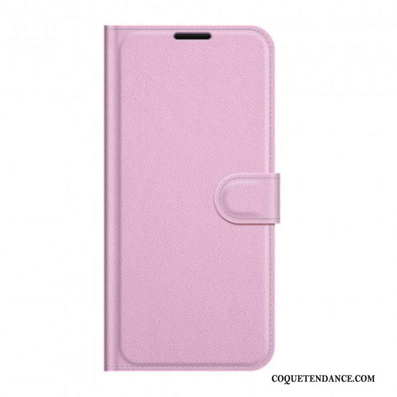 Housse Huawei P50 Pro Style Cuir Litchi Classique