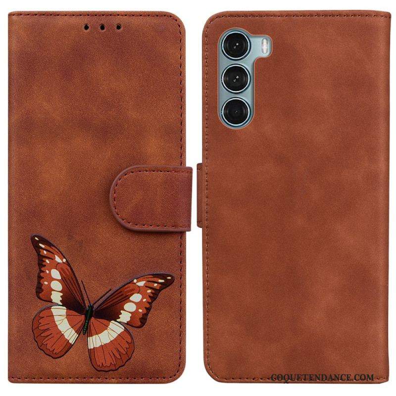 Housse Moto G200 5G Skin-Touch Papillon