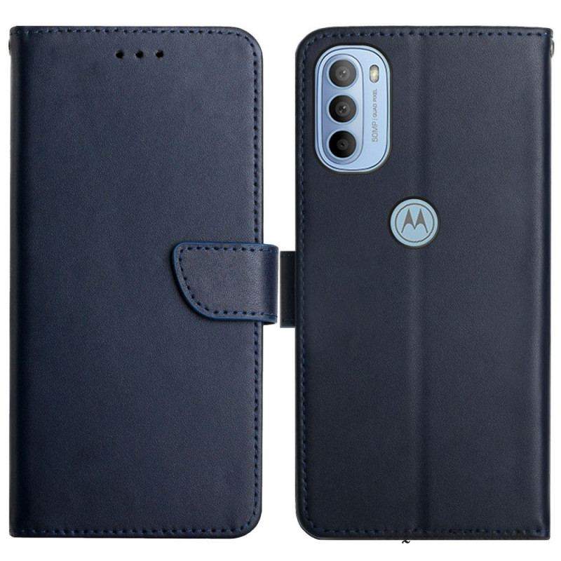 Housse Moto G41 / G31 Cuir Nappa Véritable