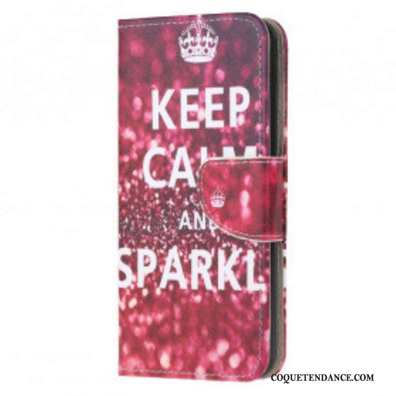 Housse Moto G50 Keep Calm and Sparkle