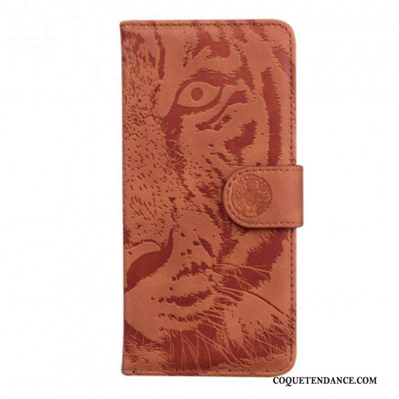 Housse Motorola Edge 20 Empreinte Face de Tigre