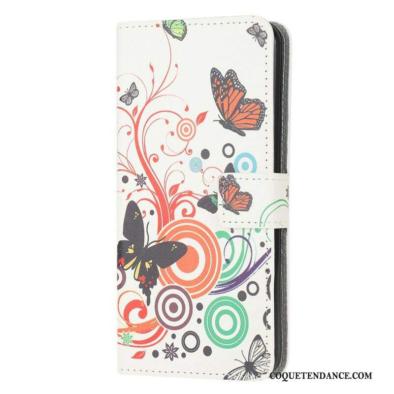 Housse Samsung Galaxy A12 / M12 Papillons et Fleurs