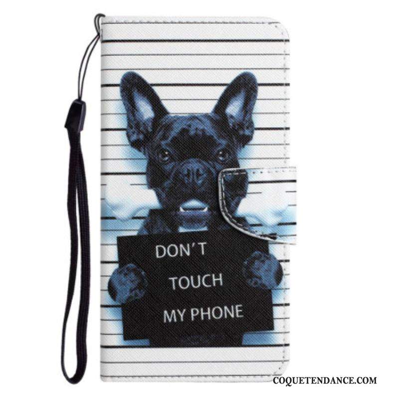 Housse Samsung Galaxy A14 5G / A14 Dog Don't Touch à Lanière