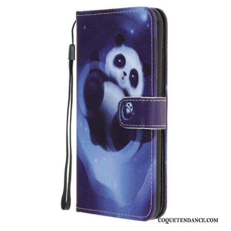 Housse Samsung Galaxy A52 4G / A52 5G / A52s 5G Panda Space à Lanière