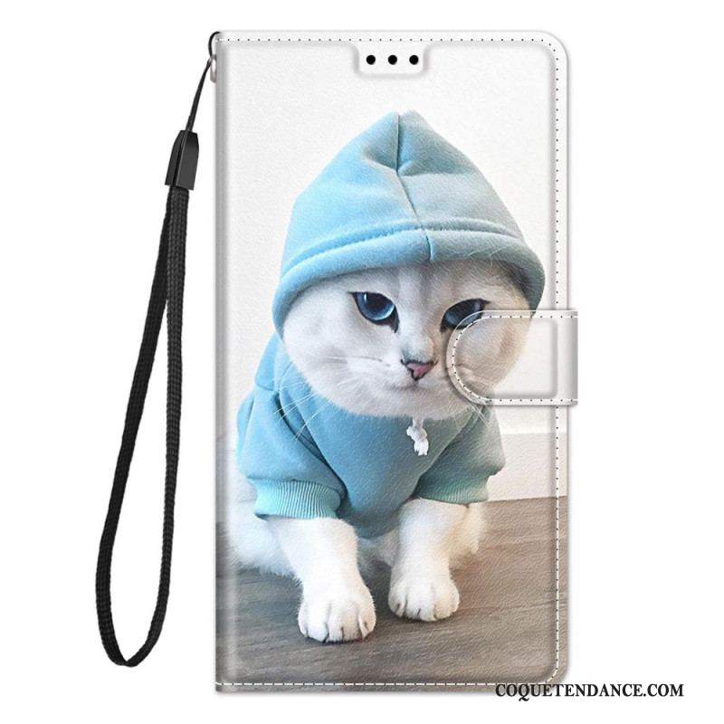 Housse Samsung Galaxy M23 5G Fan des Chats à Lanière