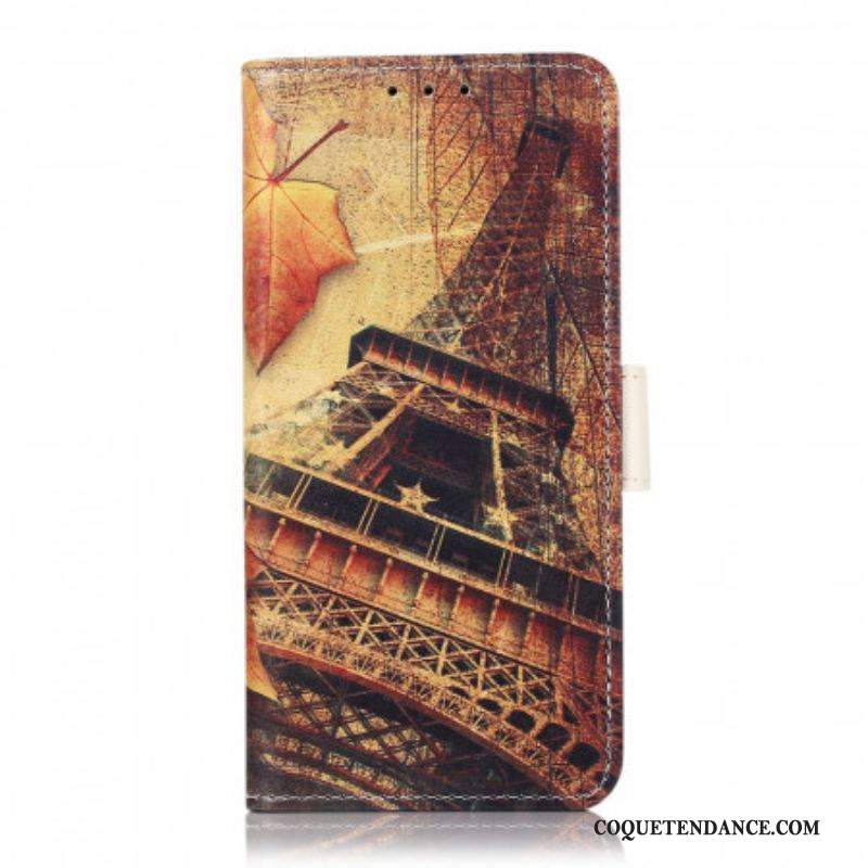 Housse Samsung Galaxy M32 Tour Eiffel En Automne