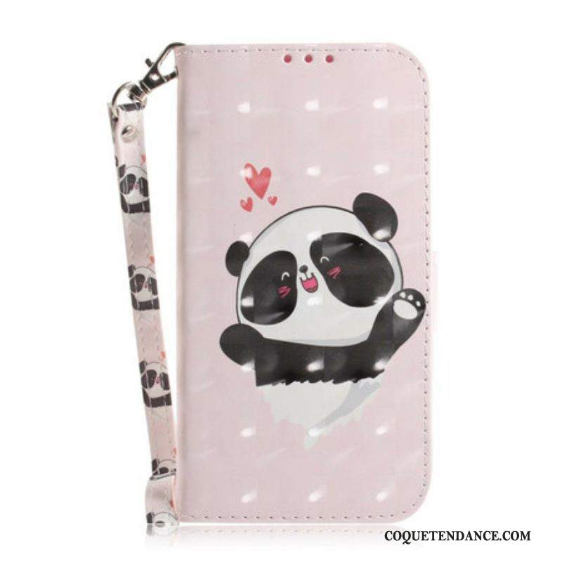 Housse Samsung Galaxy S20 FE Panda Love à Lanière