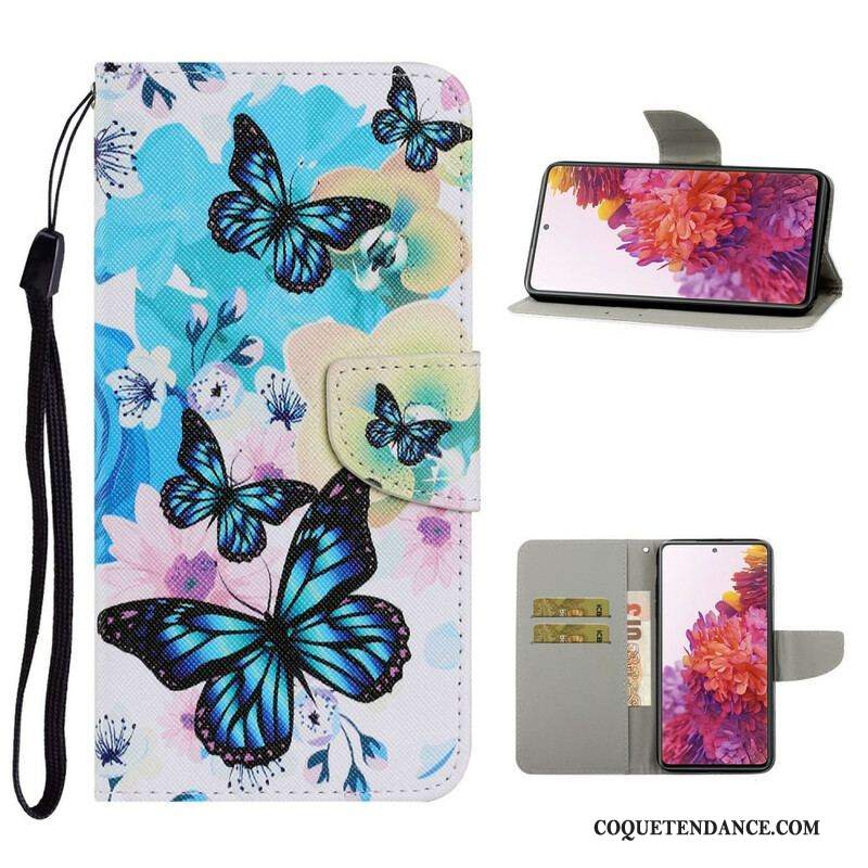 Housse Samsung Galaxy S20 FE Papillons et Fleurs d'Été