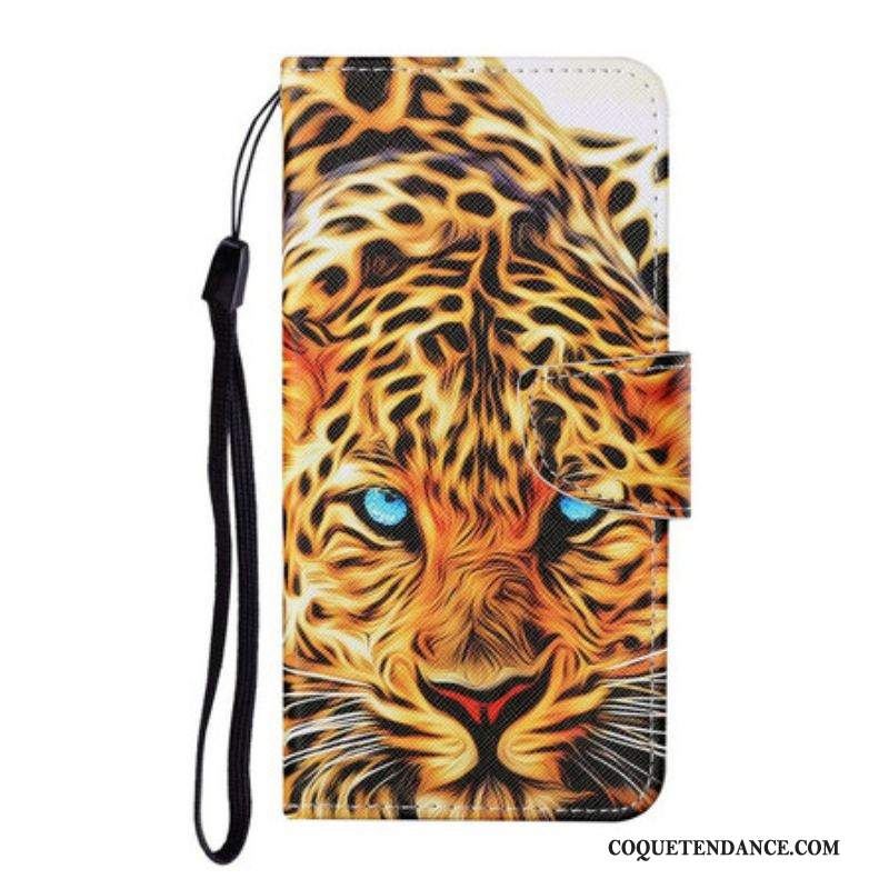 Housse Samsung Galaxy S21 FE Tigre avec Lanière