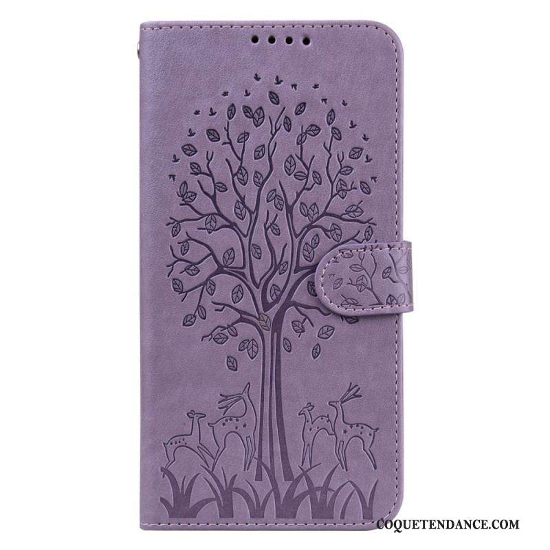 Housse Samsung Galaxy S22 Ultra 5G Arbre et Cerfs