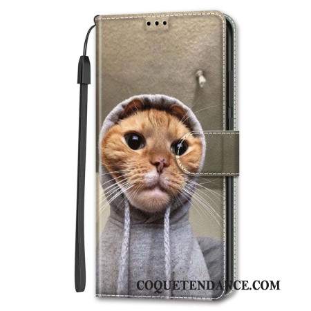 Housse Samsung Galaxy S24 Ultra 5G Chat en Pull Jaune à Lanière