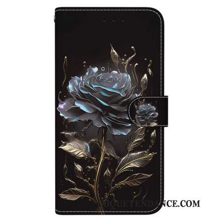Housse Samsung Galaxy S24 Ultra 5G Rose Noire à Lanière