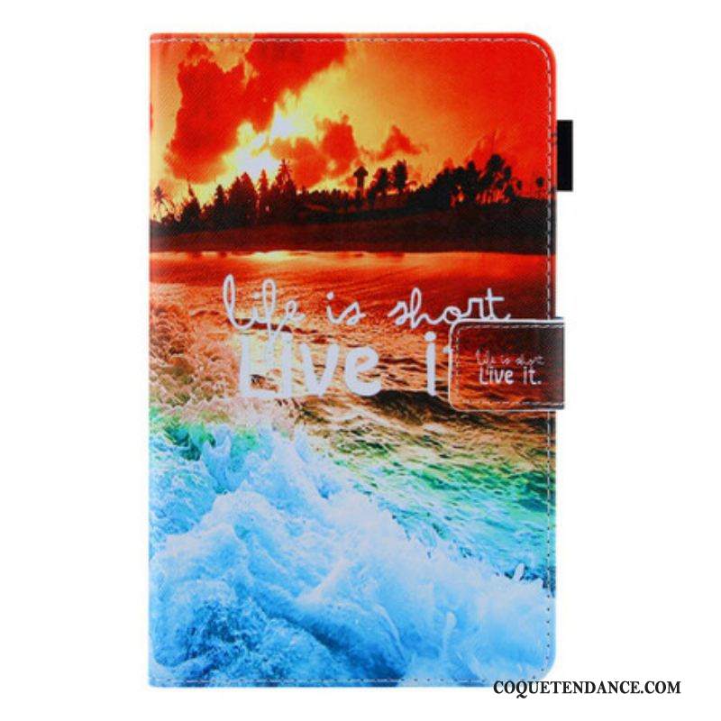 Housse Samsung Galaxy Tab A7 Lite Life is Short Sunset