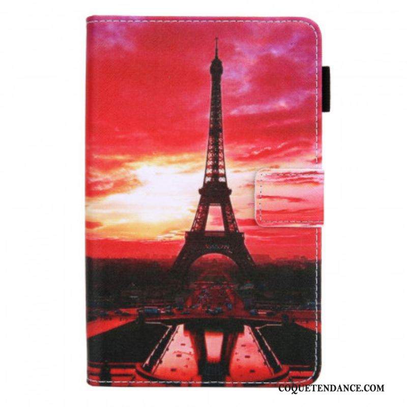 Housse Samsung Galaxy Tab A8 (2021) Sunset Tour Eiffel