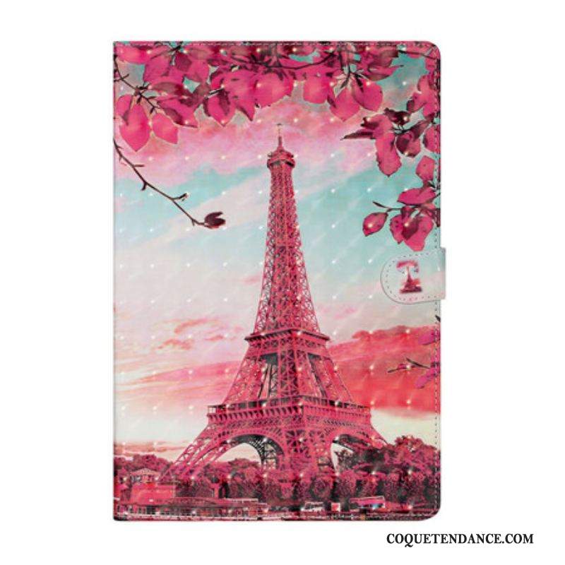 Housse Samsung Galaxy Tab S8 Plus / S7 Plus Tour Eiffel Florale