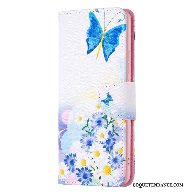 Housse  Xiaomi 12 / 12X  Papillons et Fleurs Peints