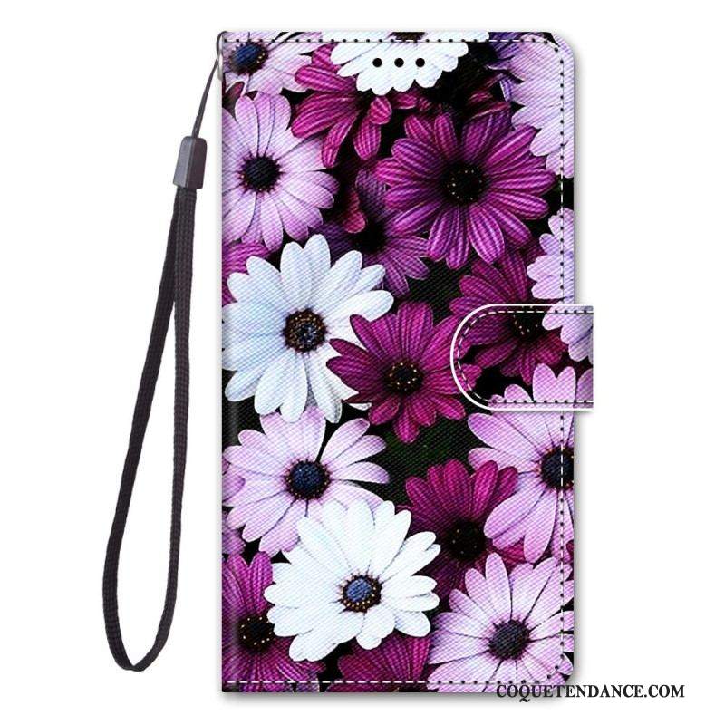 Housse Xiaomi 13 Florale avec Lanière