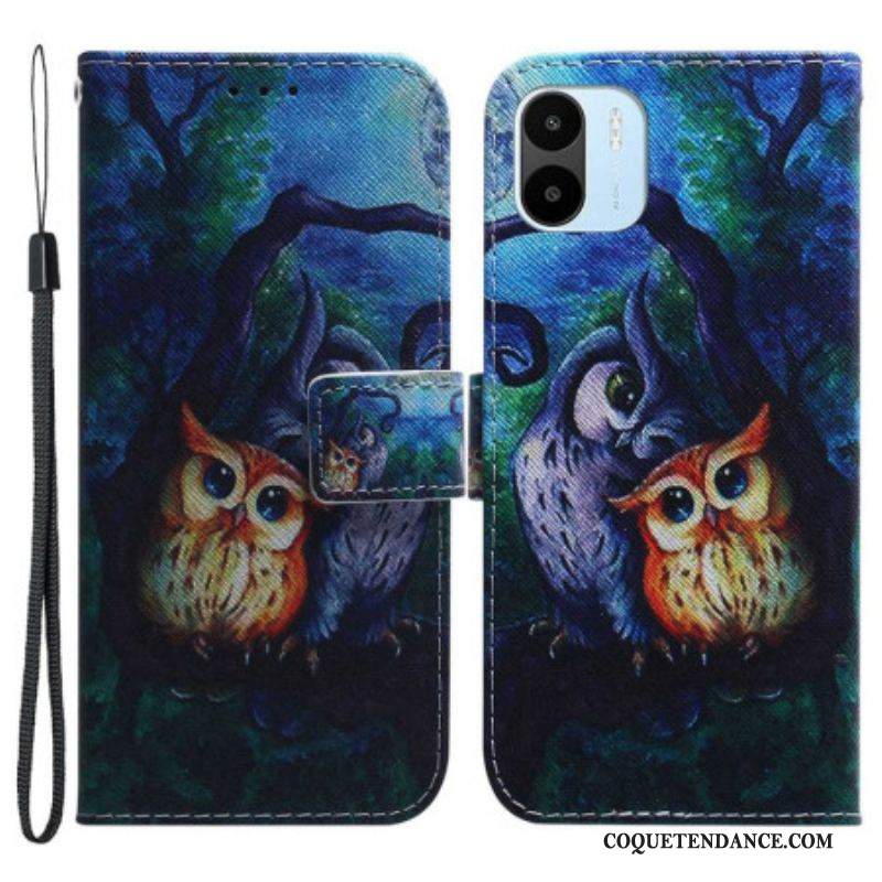 Housse Xiaomi Redmi A1 Peinture de Hiboux