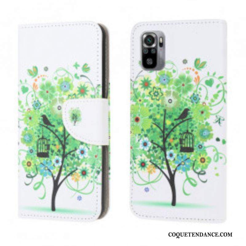 Housse Xiaomi Redmi Note 10/10S/Poco M5s Arbre Vert