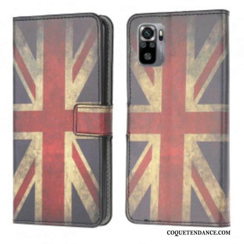 Housse Xiaomi Redmi Note 10/10S/Poco M5s Drapeau Angleterre