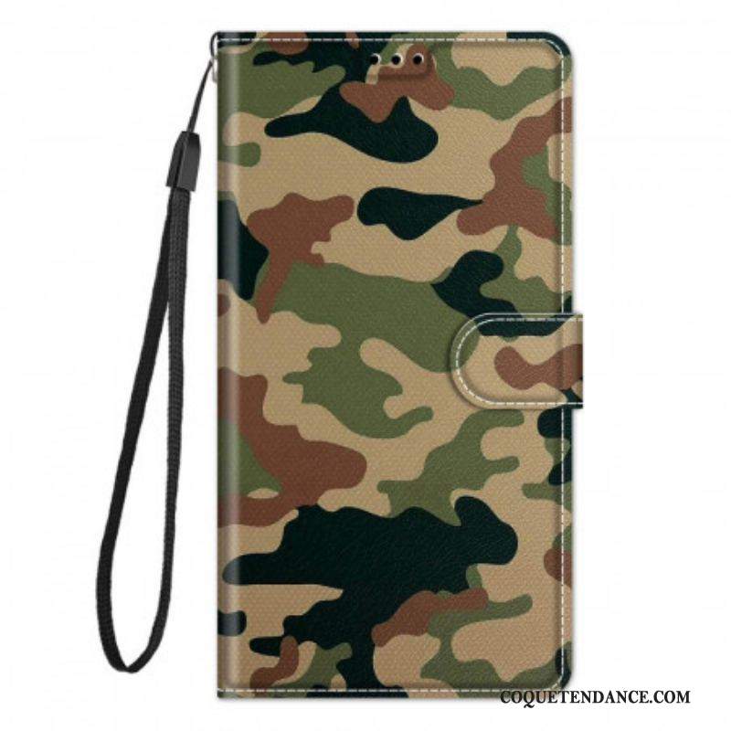 Housse Xiaomi Redmi Note 10 Pro Camouflage Militaire à lanière