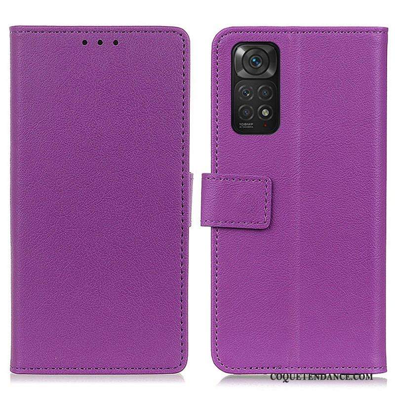 Housse Xiaomi Redmi Note 11 / 11s Simili Cuir Litchi Premium