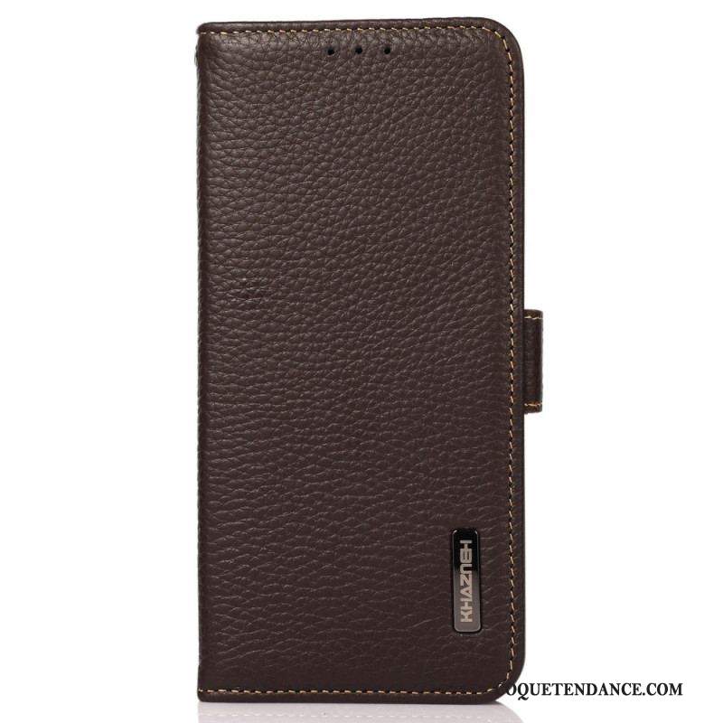 Housse Xiaomi Redmi Note 12/Poco X5 5G Cuir Litchi KHAZNEH RFID