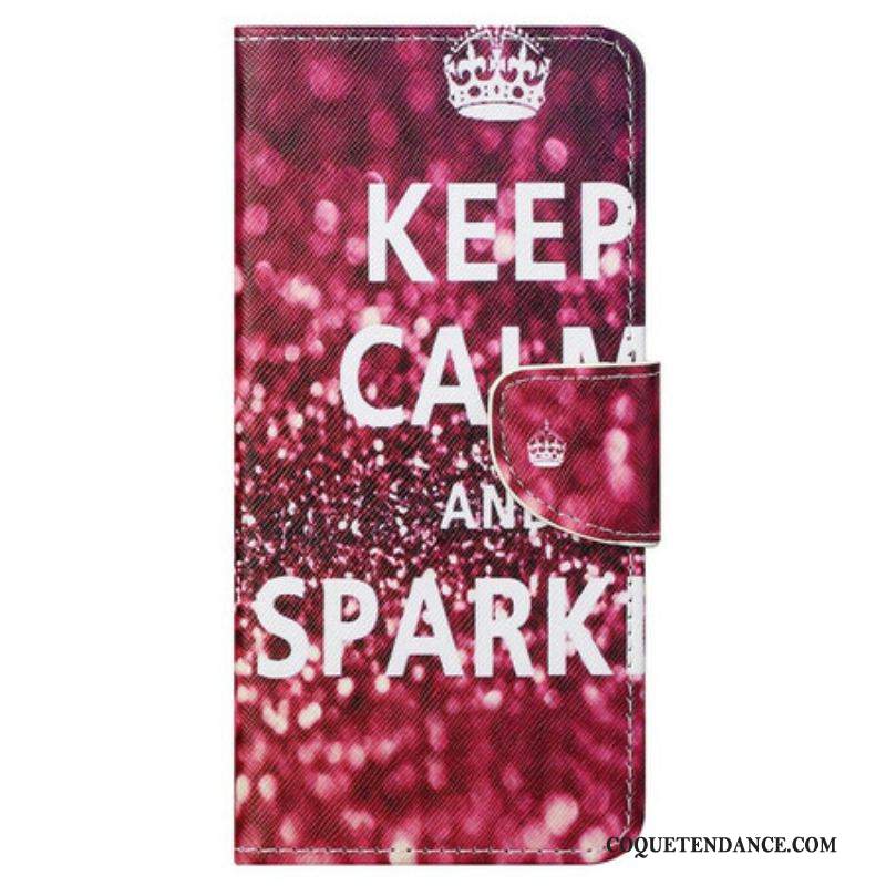 Housse iPhone 13 Pro Max Keep Calm and Sparkle